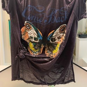 Free People Come Back Tour Butterfly Graphic Shirt
